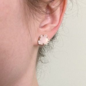 Kendra Scott Tessa Stud Earring in Rose Quartz